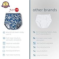 Vista 4 de Joyo roy Ropa interior de entrenamiento para ir al baño para niños pequeños, 6 piezas, 3T, 100% algodón, suave, para niños, pantalones