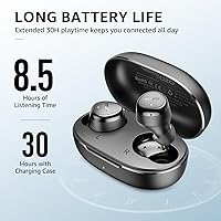 Vista 3 de TOZO Auriculares inalámbricos con micrófono integrado, llamadas claras, ergonómicos, ligeros, Bluetooth de 5.3 pulgadas, impermeables, sonido