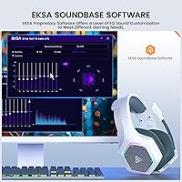 Vista 6 de EKSA E1000WT Wireless Gaming Headset,2.4GHz USB Gaming Headphones with Microphone for PC, PS5, PS4, Nintendo Switch, 7.1 Surround Sound Headset, RGB