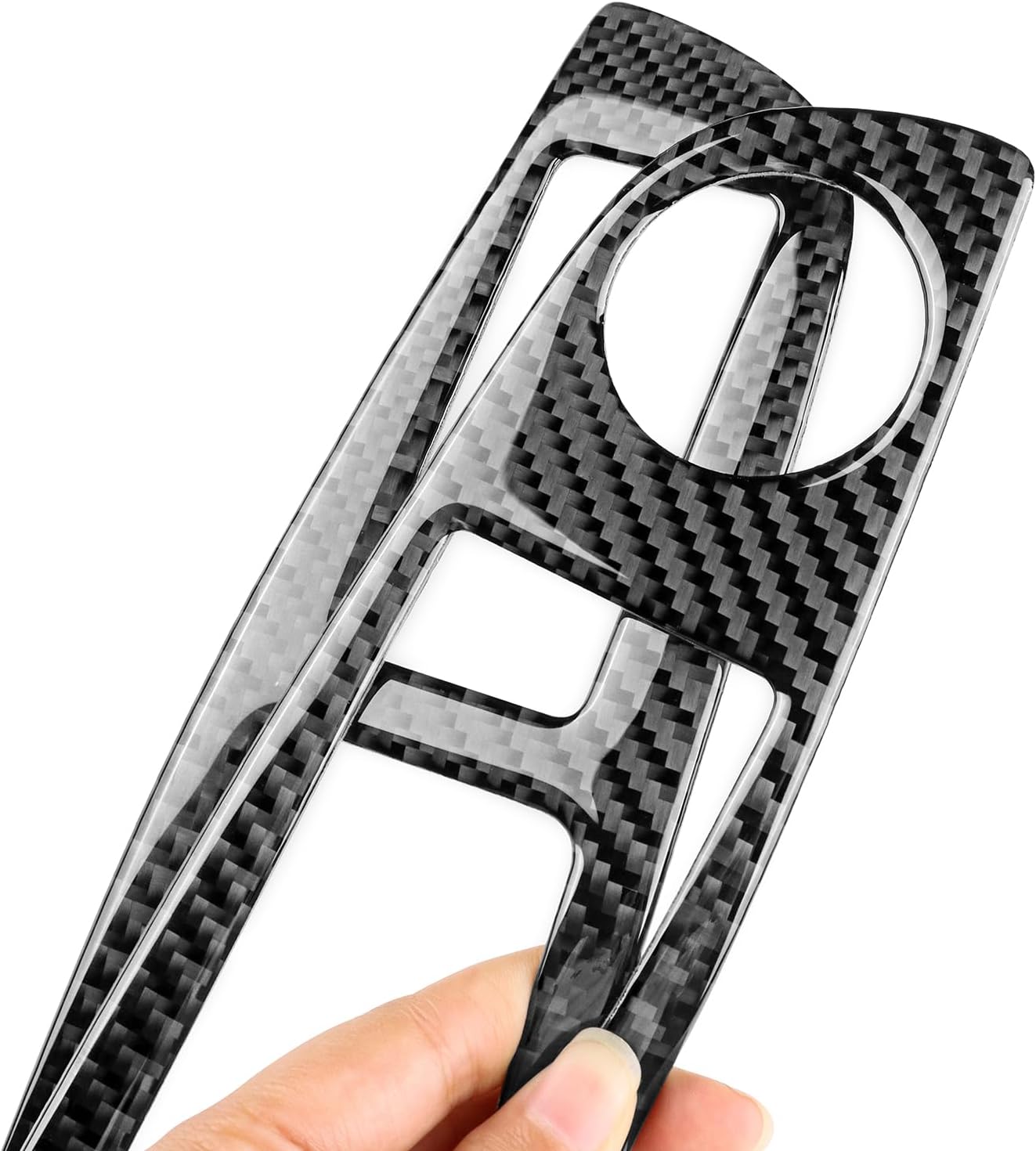 Real Carbon Fiber Window Switch Panel Trim Covers - for Chrysler 300 300C 2005 2006 2007 Carbon Fiber Accessories, Durable Anti-Scratch Protective Accessories (Black)