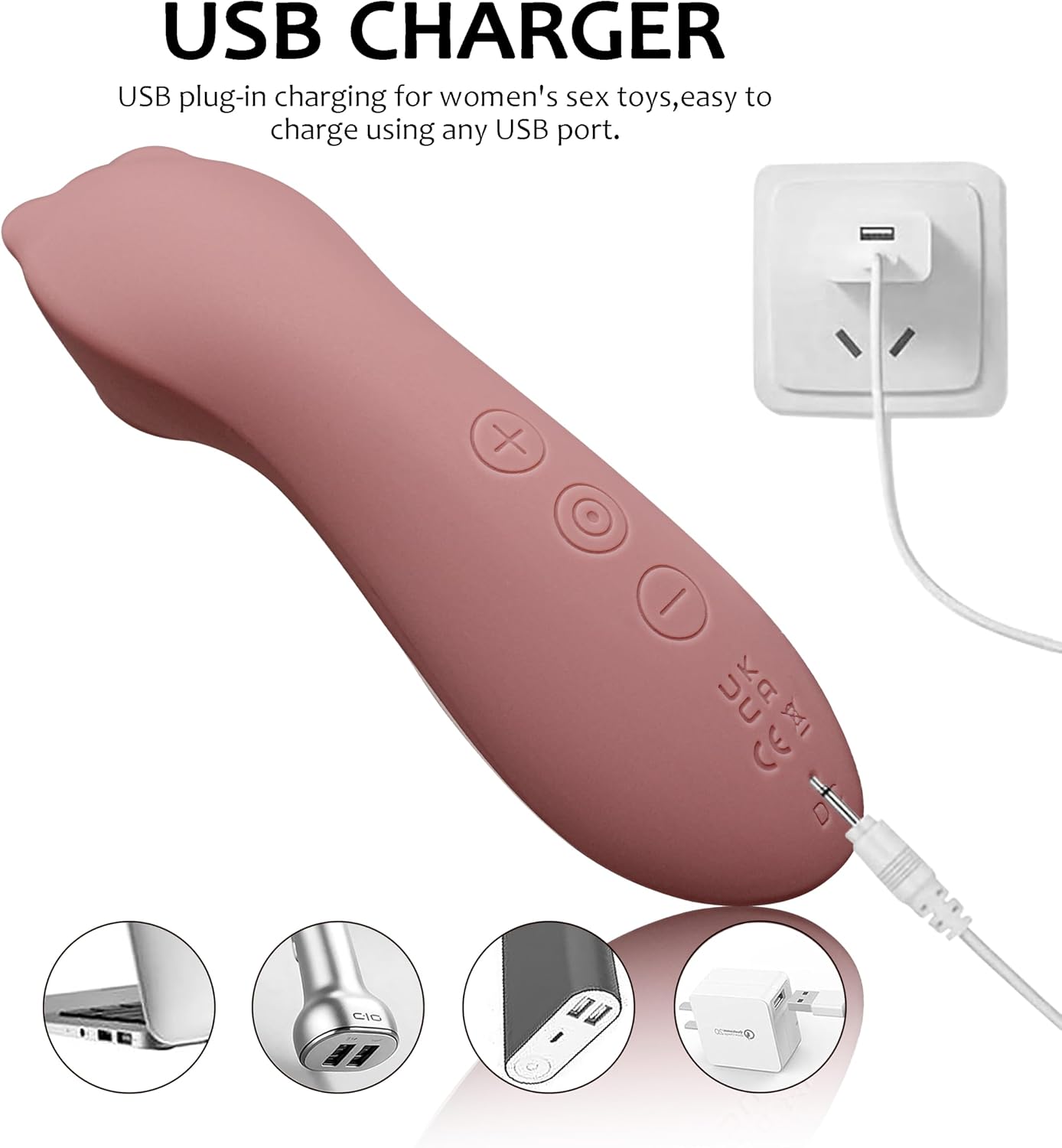 Sucking Vibrator Female Sex Toys, Cute Bear Shape Clitoral Vibrators with 10 Suction Frequency, Powerful Quiet Clitoris Nipple Stimulator Adult Toys for Women Couples (Brown)