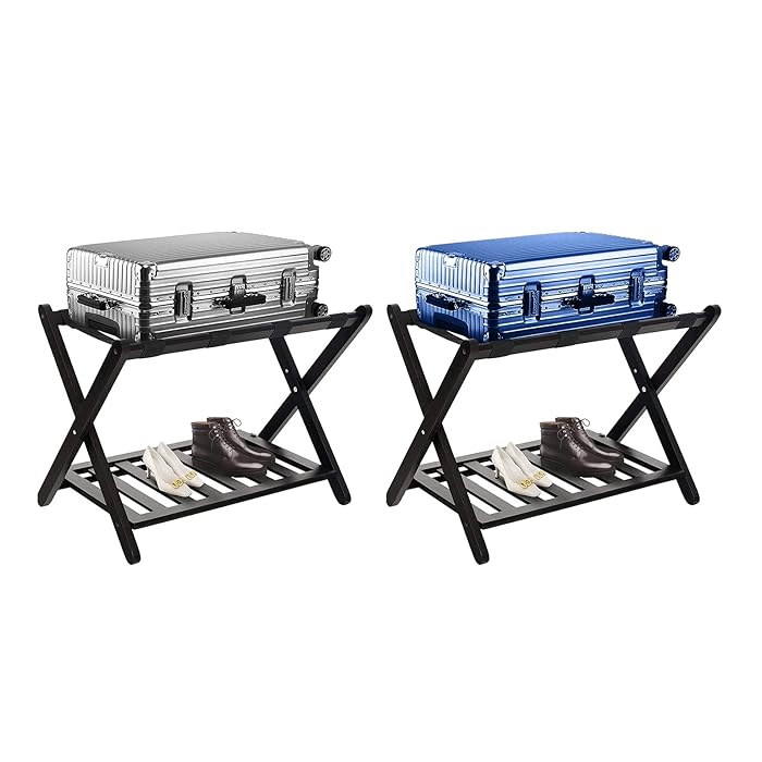 Buy Suitcase Stand Folding Luggage Rack 2Tier Luggage Stand Luggage