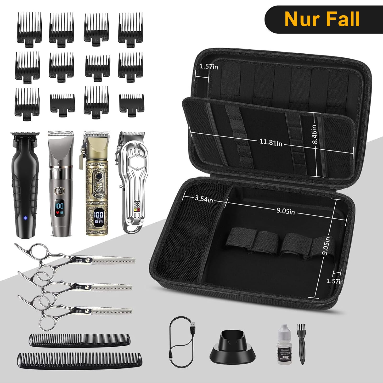 Boobowl Borsa per capelli Clipper, Nero , Semplice
