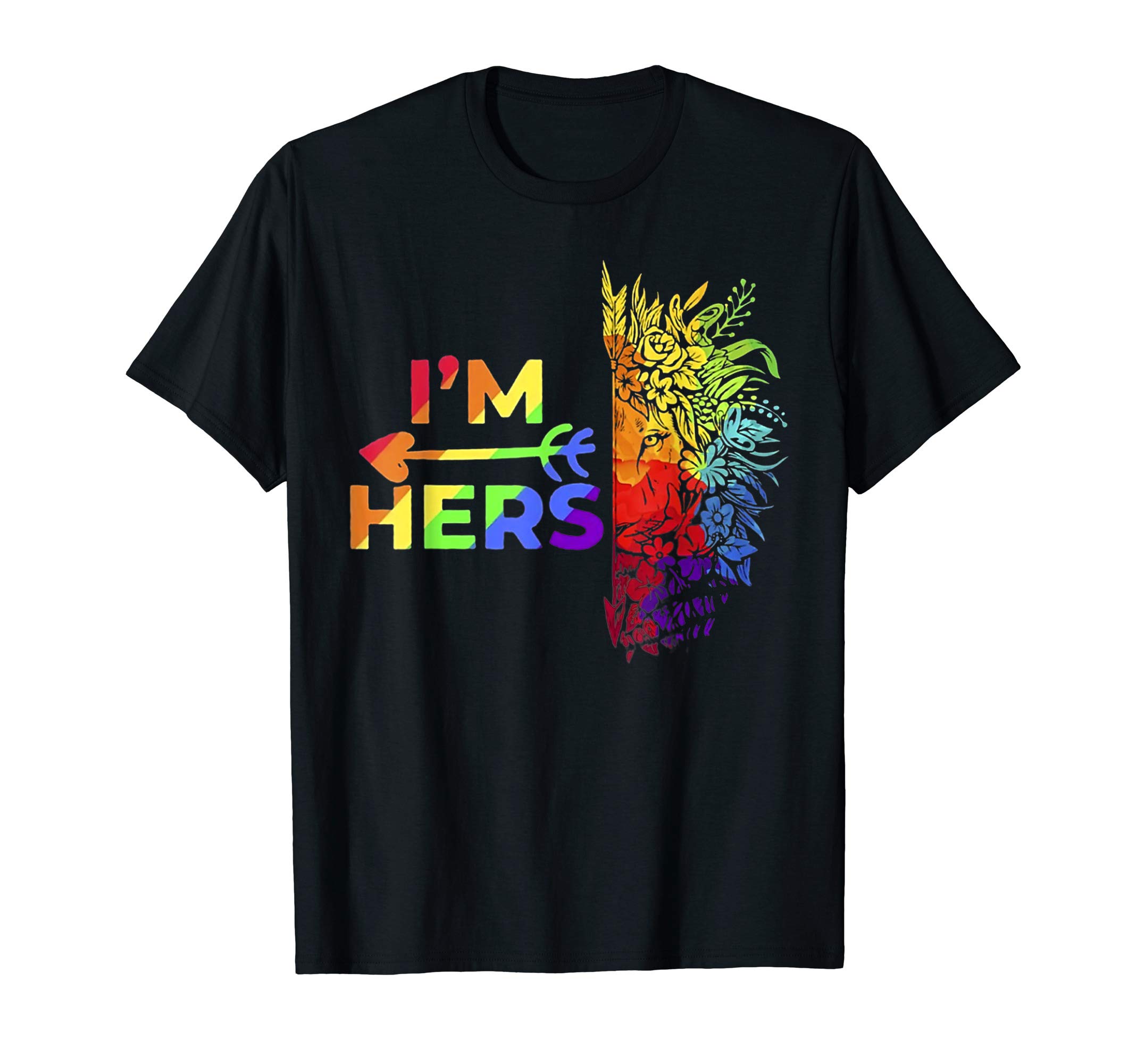 She's Mine I'm Hers LGBT Lion Couple Tee LoverLGBT Pride T-Shirt