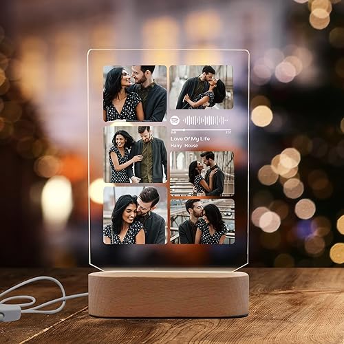 Miniatura 48 de Placa de Spotif personalizada con código de Spotif escaneable, regalos de fotos personalizados, cubierta de álbum de canciones acrílicas, regalos