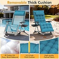 Vista 7 de Slendor Oversized Zero Gravity Chairs XL, 29IN Padded Anti Gravity Chair, Zero Gravity Lounge Chair, Folding Reclining Patio Chair w/Aluminum Alloy