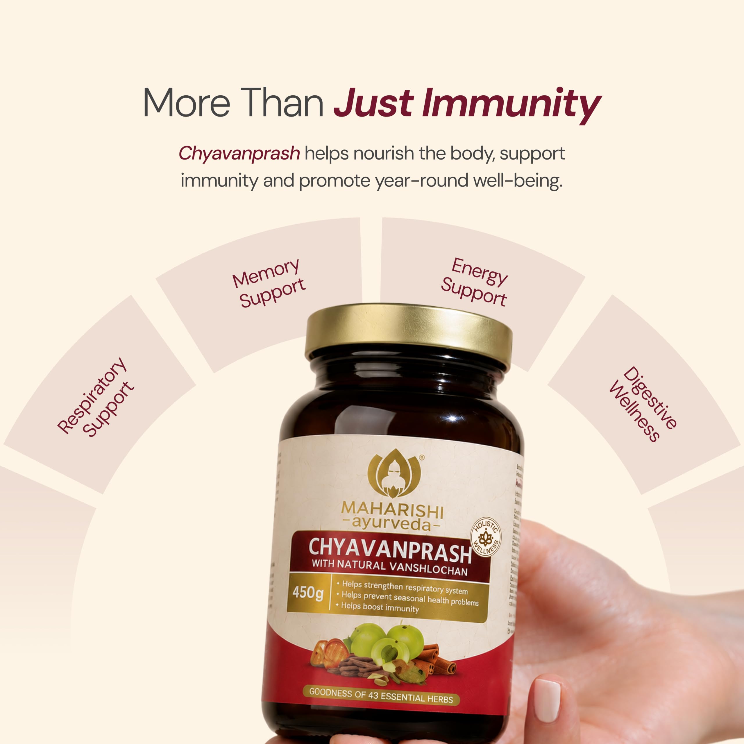 Maharishi Ayurveda Authentic Chyavanprash with Honey, Jaggery & Ghee | All-Season Immunity Booster Chyawanprash | With Pure Vanshlochan | Supports Strength & Stamina | 450 g 2