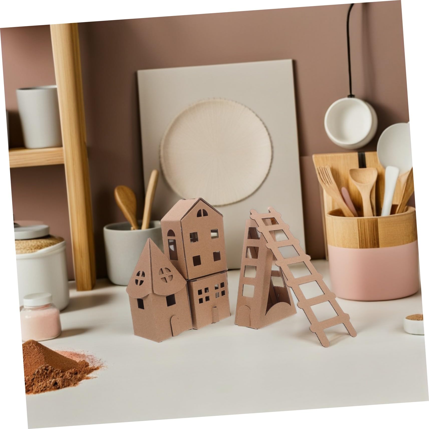 Gadpiparty Casa di Cartone da Colorare per Ragazzo Ragazza di Mini Case in Cartone Fai da Te Kit di Costruzione di Casette in Miniatura per Lavoretti Manuali e Attività Creative