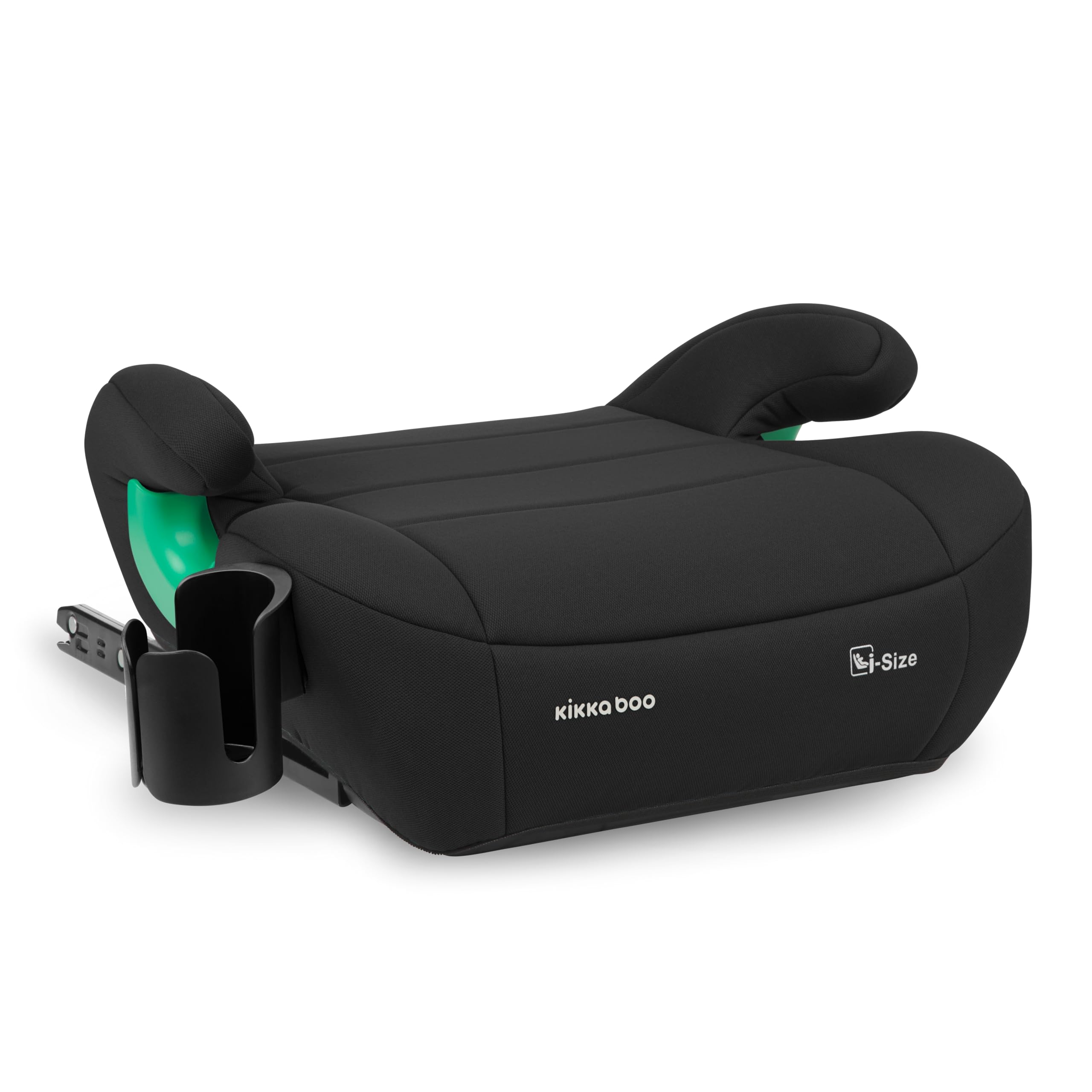 KikkaBoo Alzador Coche Niño ISOFIX i-POP, i-Size, 125-150 cm, Silla Coche Grupo 3, Elevador Coche, de 7 a 12 años (22-36 kg), Negro