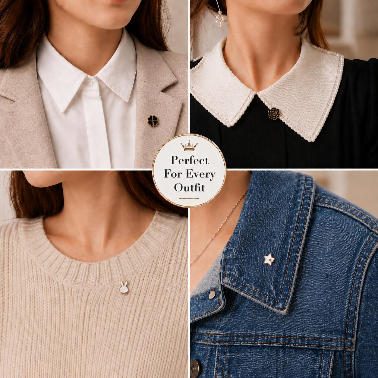 HEAVY DRIVER 20PCS Brooch Pins for Women, Instant Jean Fasteners, Shirt Safety Accessories, Pearl Enamel Brooch Set, Modesty Clips for Dresses, Coats & DIY Clothing 3