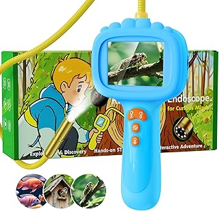 Sponsored You’re seeing this ad based on the product’s relevance to your search query.Learn more about this advertisement Endoscope Camera for Children, Ashfly 1080P Children's Camera, STEM Toy for Outdoor Garden Camping Nature Discovering, Birthday Gift for 4 5 6 7 8 9 10 Years Boys and Girls (Blue)