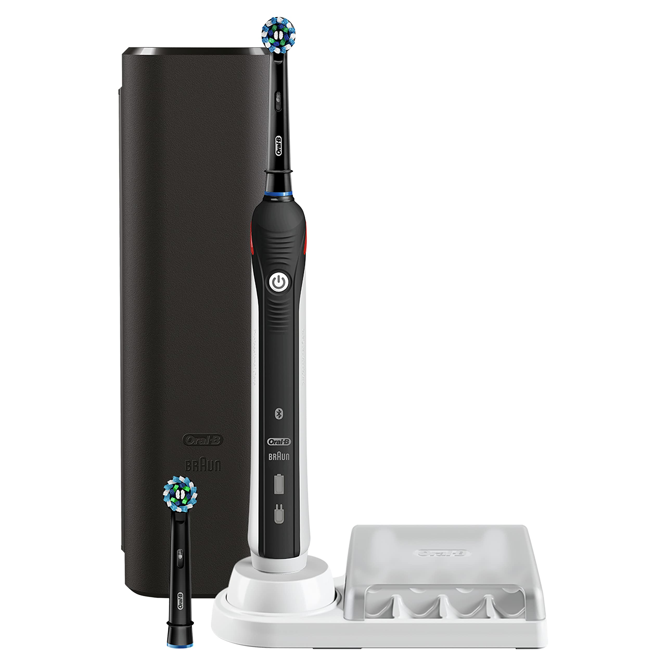 Oral-B Spazzolino Elettrico Ricaricabile Smart 4 4500 Nero, 2 Testine, Spazzolino Elettrico Oral B, Custodia +1 Dentifricio Pro-Expert Protezione Professionale