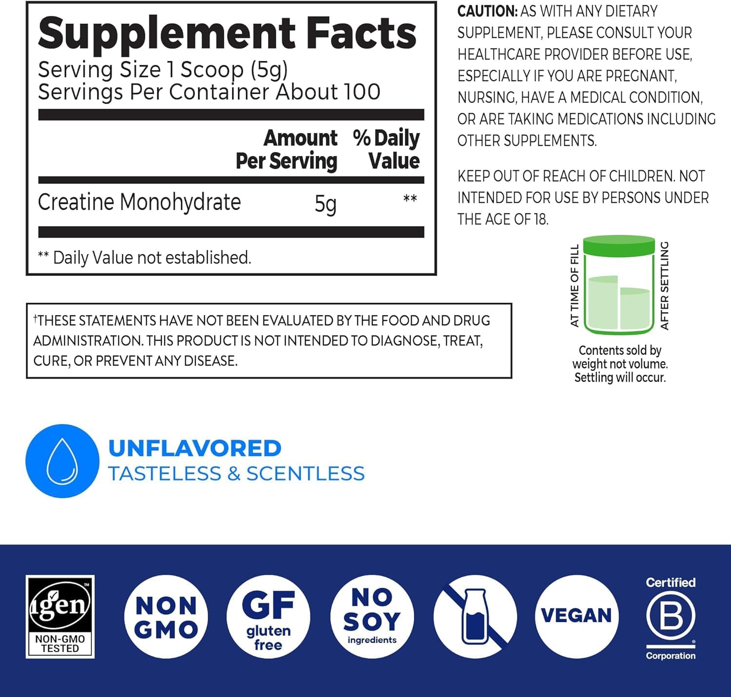 Orgain Creatine Monohydrate Powder (17.64 Oz, 100 Servings) & Organic Vegan Chocolate Fudge Protein Powder (2.03 lb) Bundle - Plant-Based Protein & Muscle Support