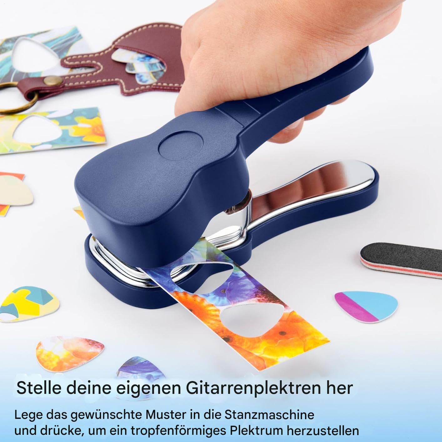 Guitar Pick Punch Kit | Guitar Plectrums Maker Tool With Pick Start Strips, For Musician Practice Performance Beginner Player Studio Travel Home Show