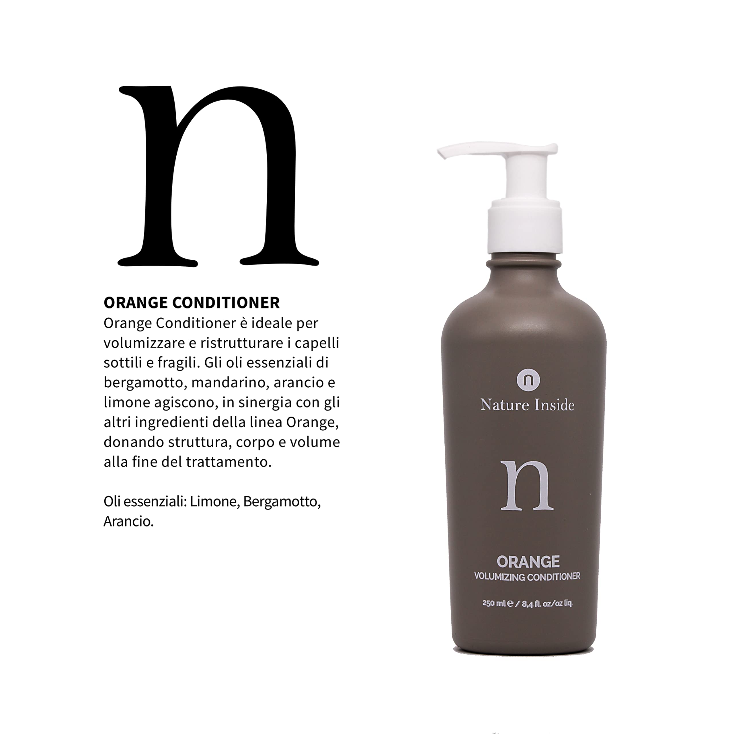 Naturalmente Orange Shampoo thin hair 250 ml, 250 ml (Pack of 1) - Image 2