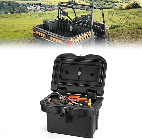 KEMIMOTO Caja de almacenamiento antirrobo mejorada de 5.5 galones compatible con Polaris Ranger 1000 XP 900 800 700 570 500 (2013-2025), Polaris