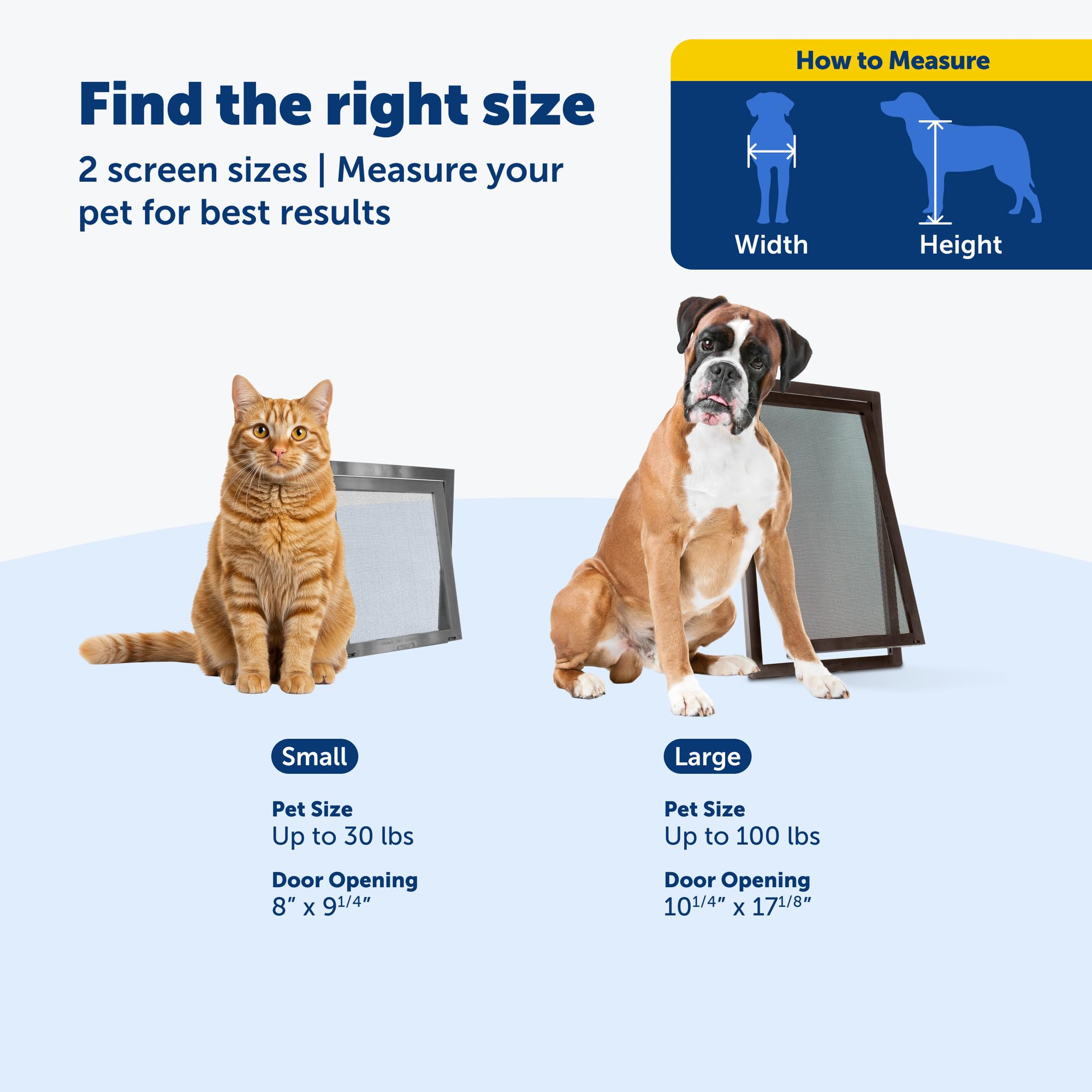 PetSafe Puerta mosquitera para Mascotas, Solapa para Perros y Gatos para Puerta mosquitera, Grande, Ventana, Puerta de tormenta y Porche