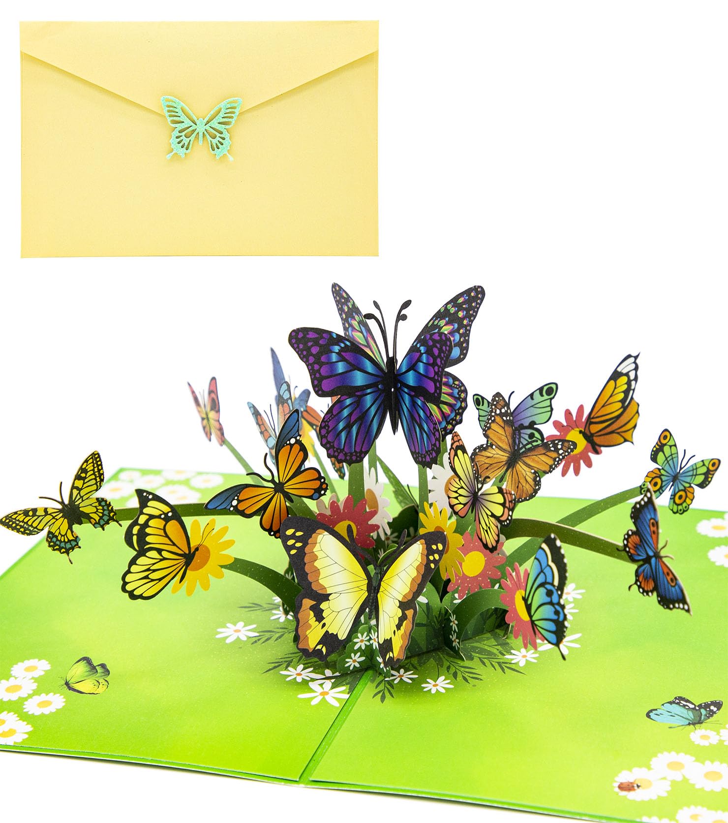 Biglietti Auguri Pop Up 3D SULOLI - Con Fiori E Farfalle, Per Compleanni E Feste - Foto 7