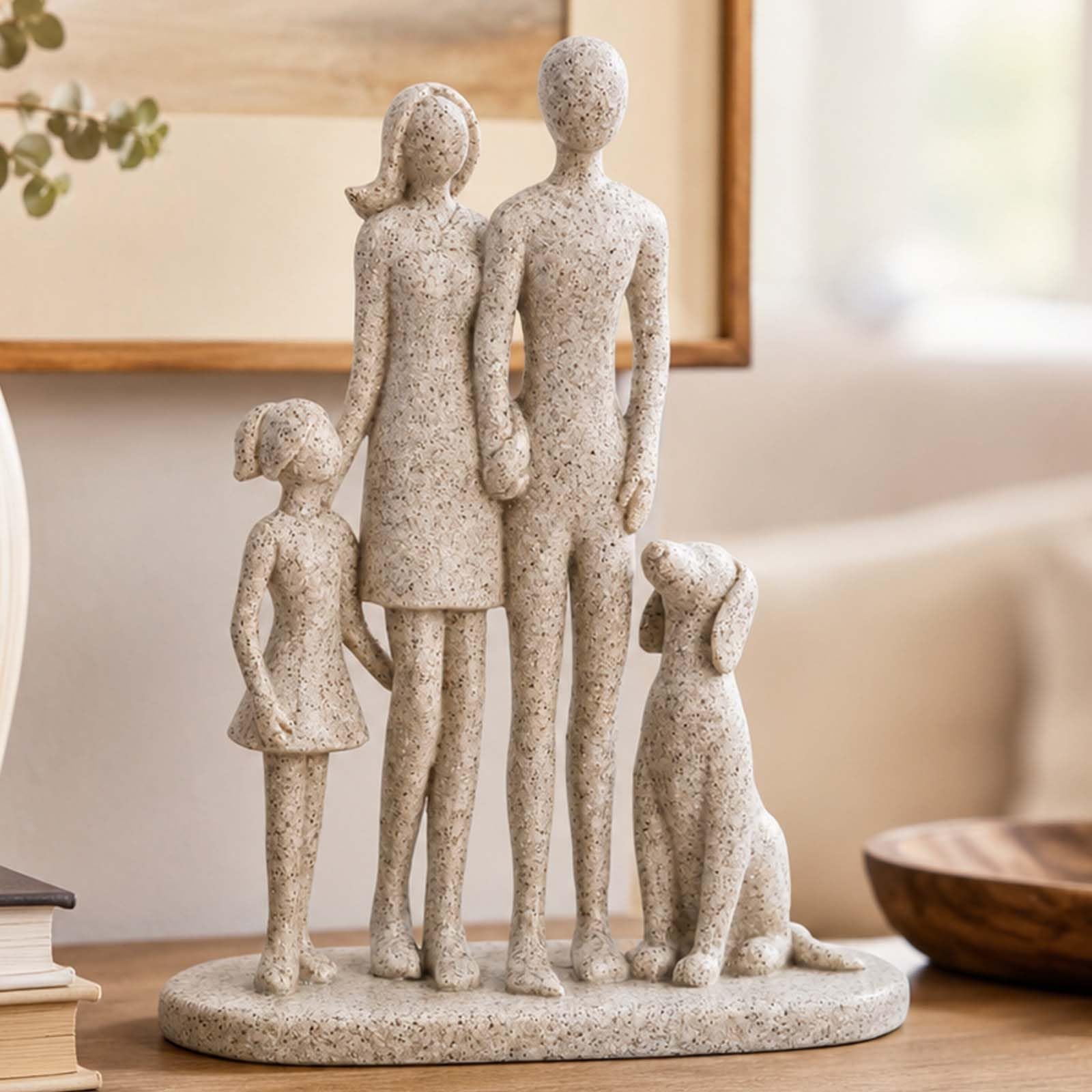 Dog Memorial Gifts for Loss of Dog, Angel Dog with Family Figurine Statue, Pet Loss Sympathy Gift for Dog Lovers, Resin Remembrance Ornament, Bereavement Keepsake — image 1