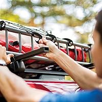 Vista 4 de Red de carga para portaequipajes de 3 x 4 pies, red de bungee con malla que se estira hasta 6 x 8 pies para cesta de carga en el techo 12