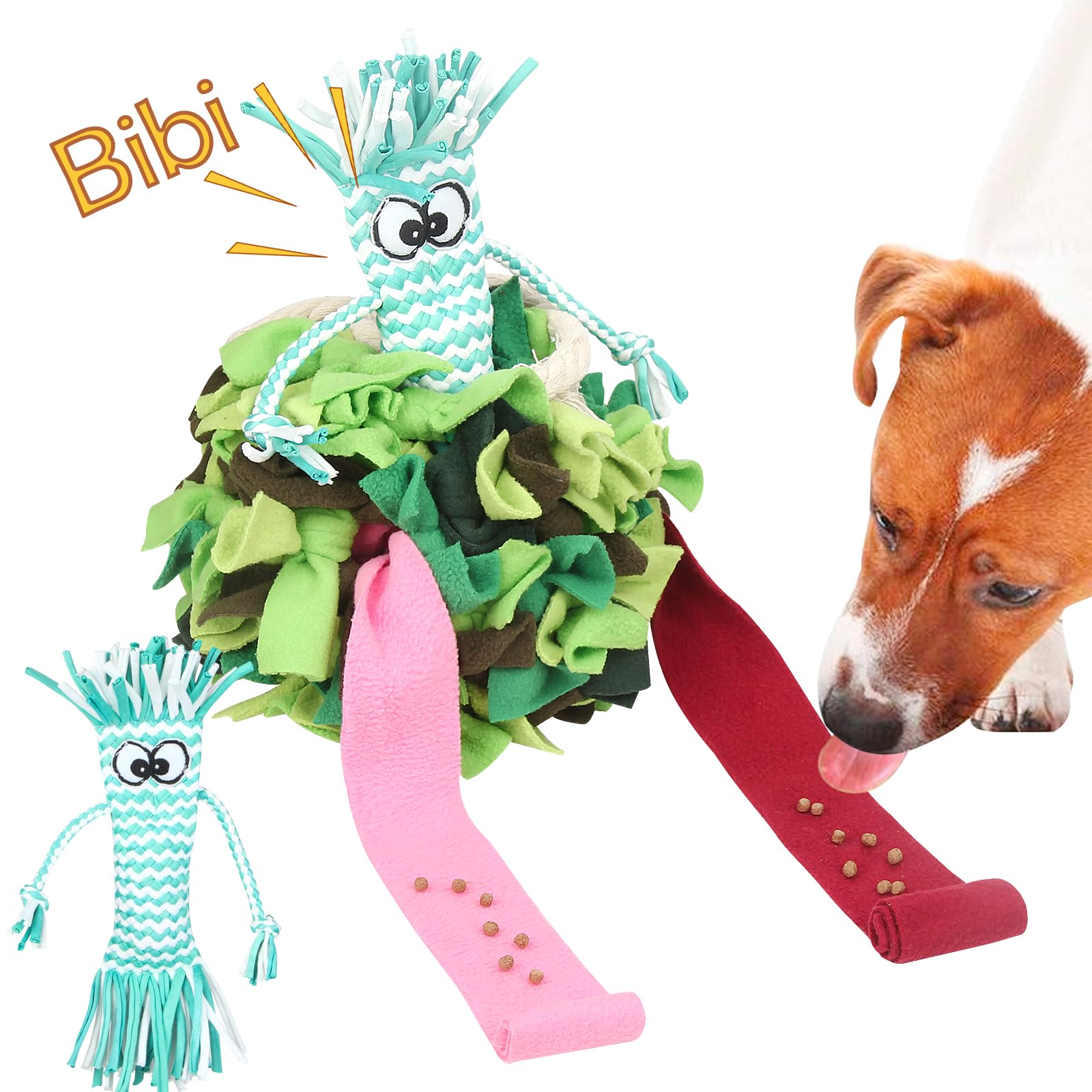 Ameami Snuffle Ball for Dogs - Interactive Dog Toys Ball to Relieve Boredom, Enrichment Dog Puzzles for Encourage Natural Foraging Skills, Slower Food Training Snuffle Mat for Small Medium Dogs