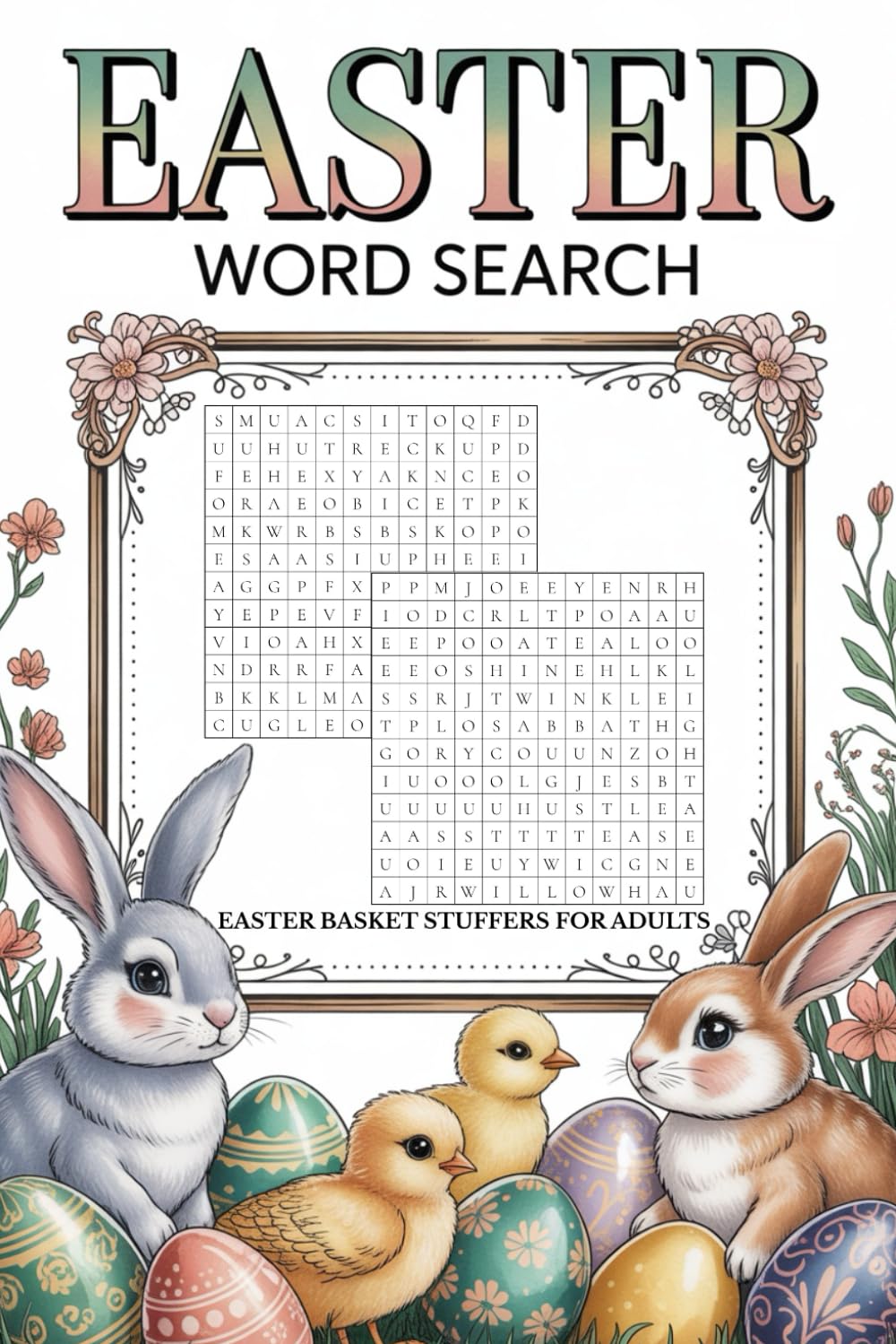 Easter Basket Stuffers for Adults: Word Search Book with 100 Stress-Relieving Puzzles for Men and Women, Answers Included