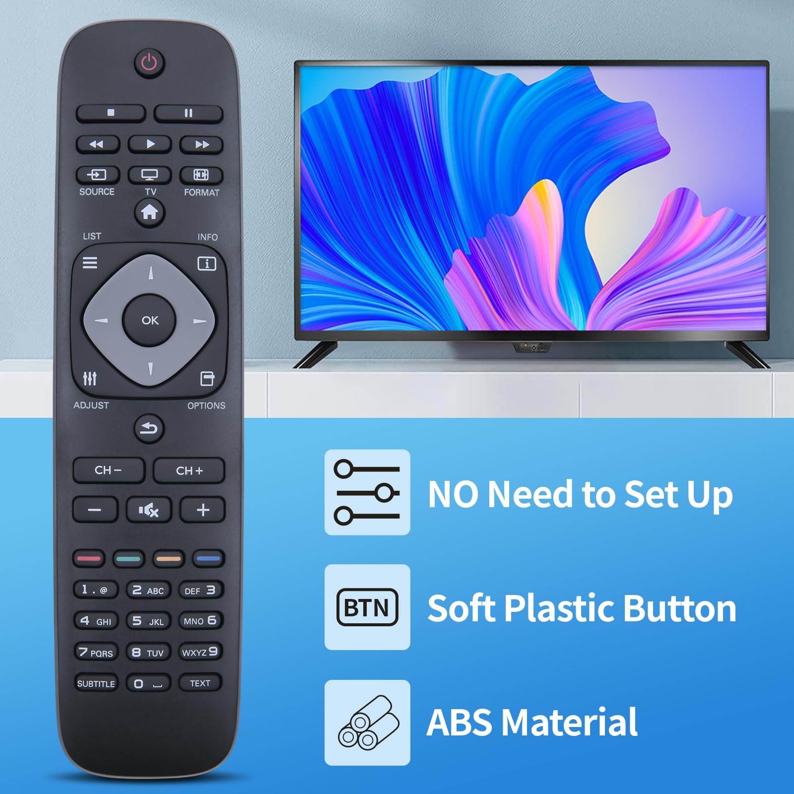 Telecomando di ricambio per Philips TV 32PFS4132/12 | 32PFS5603/12 | 32PFS5605/60 | 32PFT4100/12
