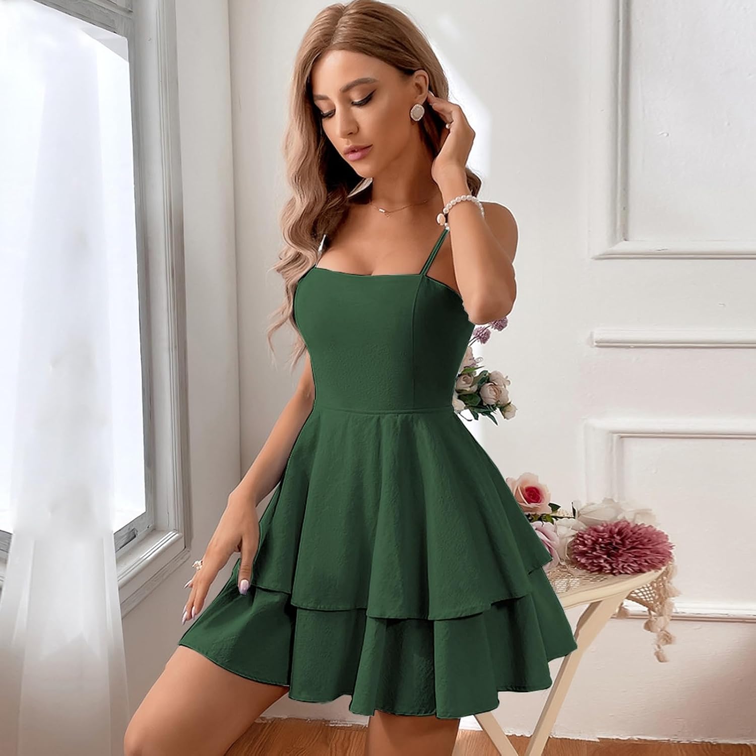 Women's Backless Bow Tie Short Dress Summer Models Sexy Halter Dresses - Image 4
