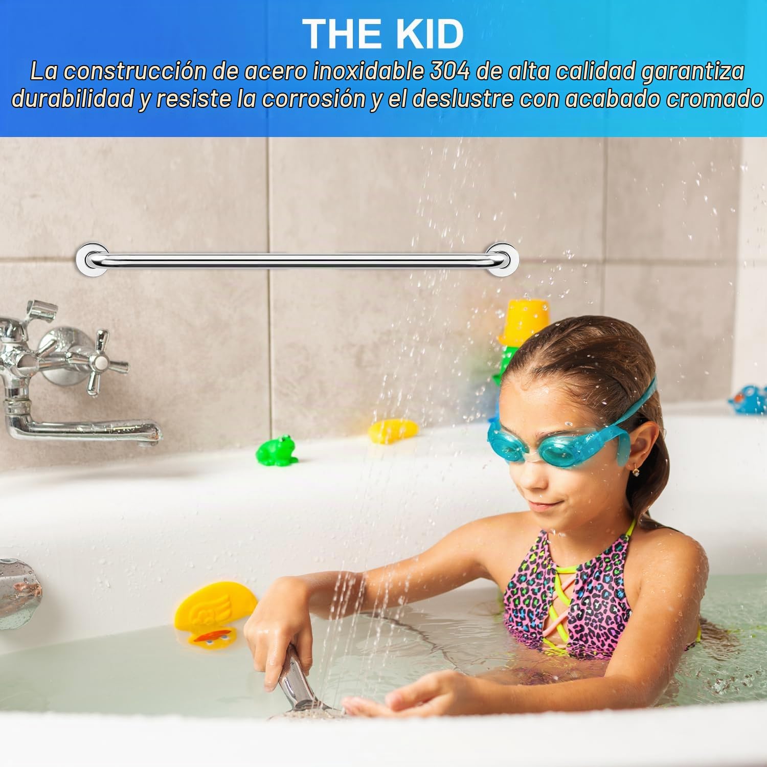 supregear Barra para Baño (2 Paquete), 80 cm Agarro para Baño Barras de Agarre de Seguridad Acero Inox 304 Balance Asidero en Cromo para Bañera Inodoro Cocina Dormitorio, Tornillo Oculto Muro Montado