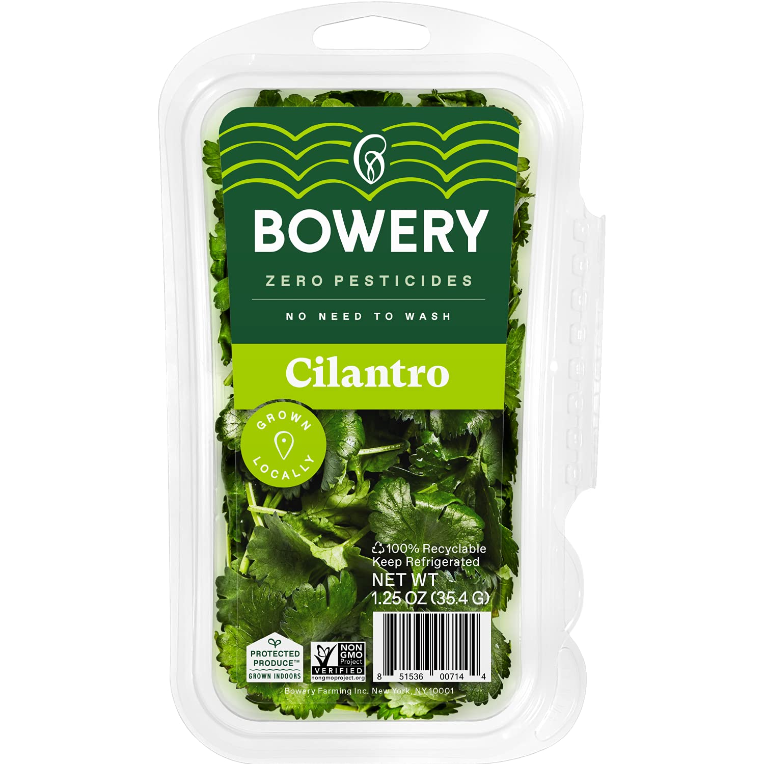 Bowery Farming Cilantro Pesticide-Free, Locally Grown Fresh Herbs. Non-GMO, 1.25oz
