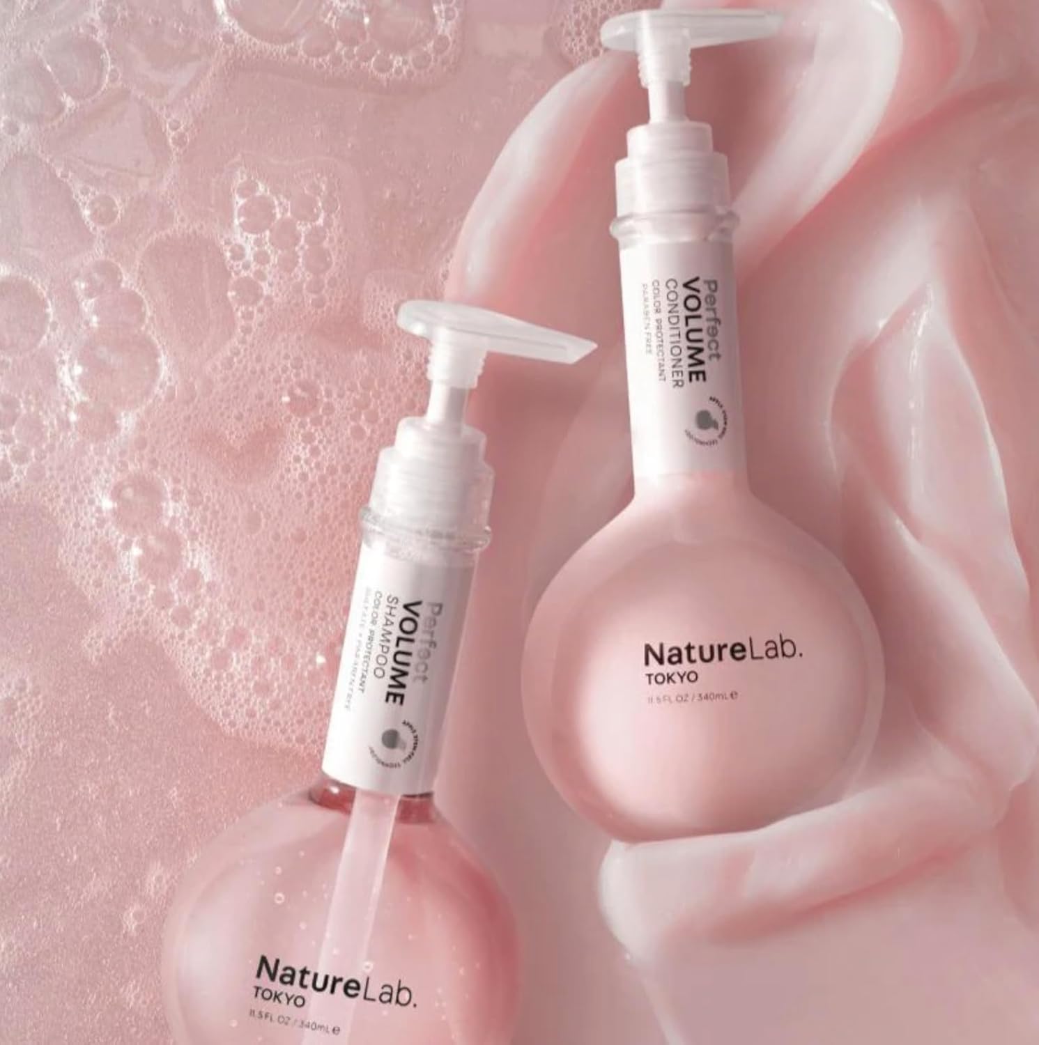 NatureLab.TOKYO Perfect Volume Shampoo & Conditioner Duo - Weightless Frizz Control for Smoother, Healthier Hair and Scalp I 11.5 FL OZ Each | $38 VALUE