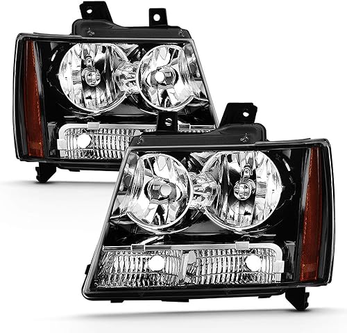 ACANII - Para Chevy Suburban Tahoe Avalanche 2007-2014 [Estilo de fábrica] Juego de faros delanteros izquierdo y derecho