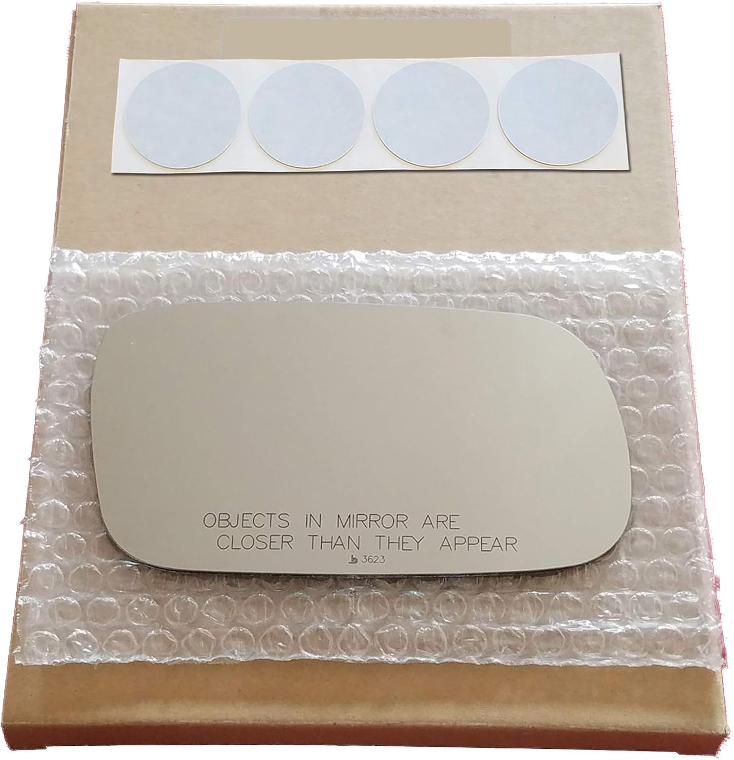 Mirror Glass Replacement + Adhesive Pads for 2003-2008 Subaru Forester Passenger Side (2004 2005 2006 2007 03 04 05 06 07 08)