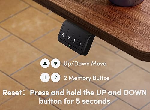 Miniatura 8 de FEZIBO Escritorio eléctrico de pie, escritorio de pie ajustable de 55 x 24 pulgadas, escritorio de oficina en casa, escritorio de computadora, nogal