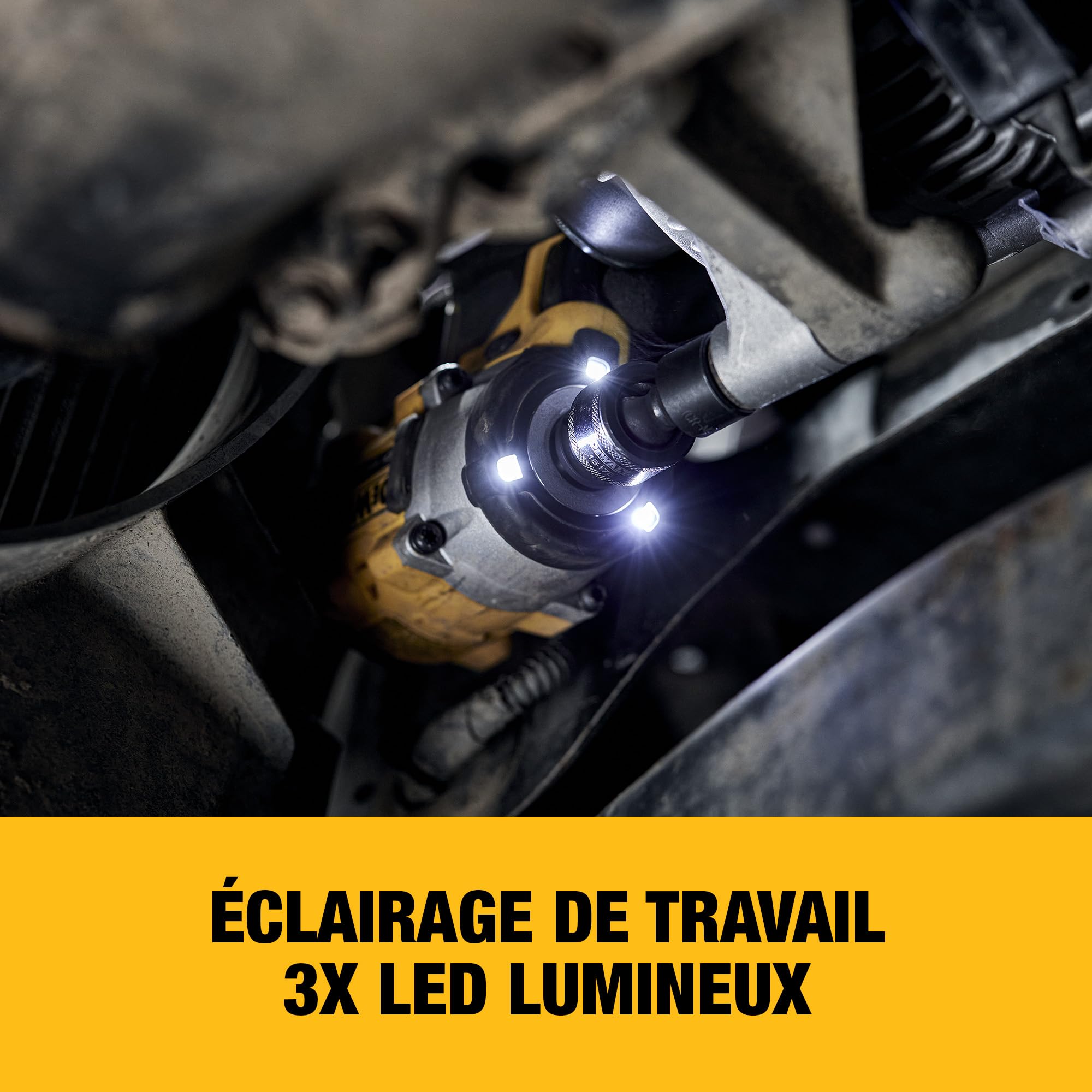 DEWALT Clé à chocs compacte 18V XR Brushless 1/2" avec enclume à goupille de retenue, machine nue, DCF922N-XJ