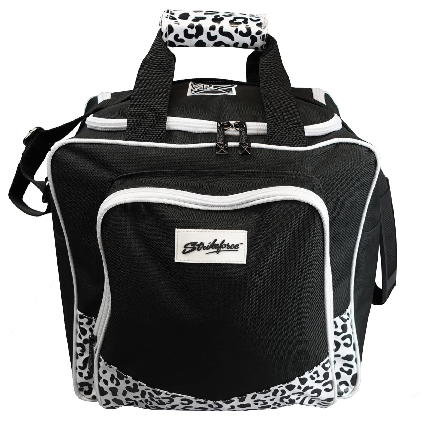 Krest Leopard Single Bowling Ball Tote Bag Holds One Bowling Ball and Shoes Up to Size 14 (Leopard)