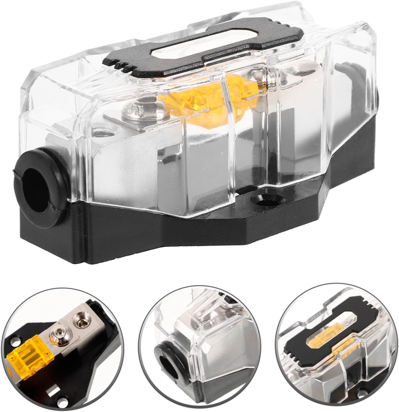 32v Car Amplifier Fuse Holder Way Cover Auto Audio Fuse Block for Vehicle Circuit Protection Easy Installation and High-