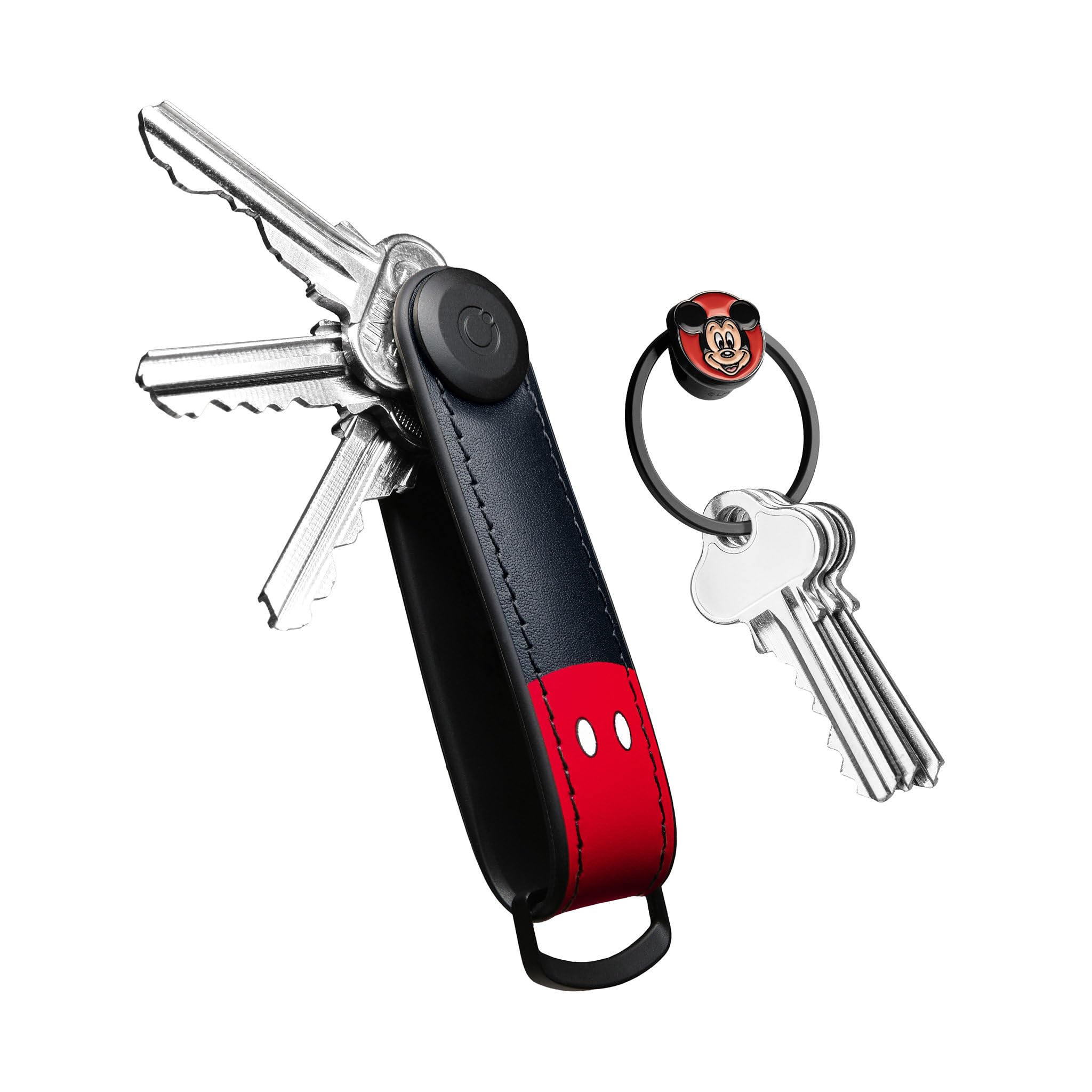 Orbitkey Unisex Mickey Mouse Disney Hybrid Leather Key Organiser + Ring V2 Kit