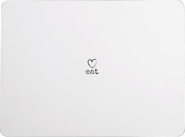 Premier Housewares 1203649 Charm Placemats - Set of 4, White, H2 x W29 x D22cm