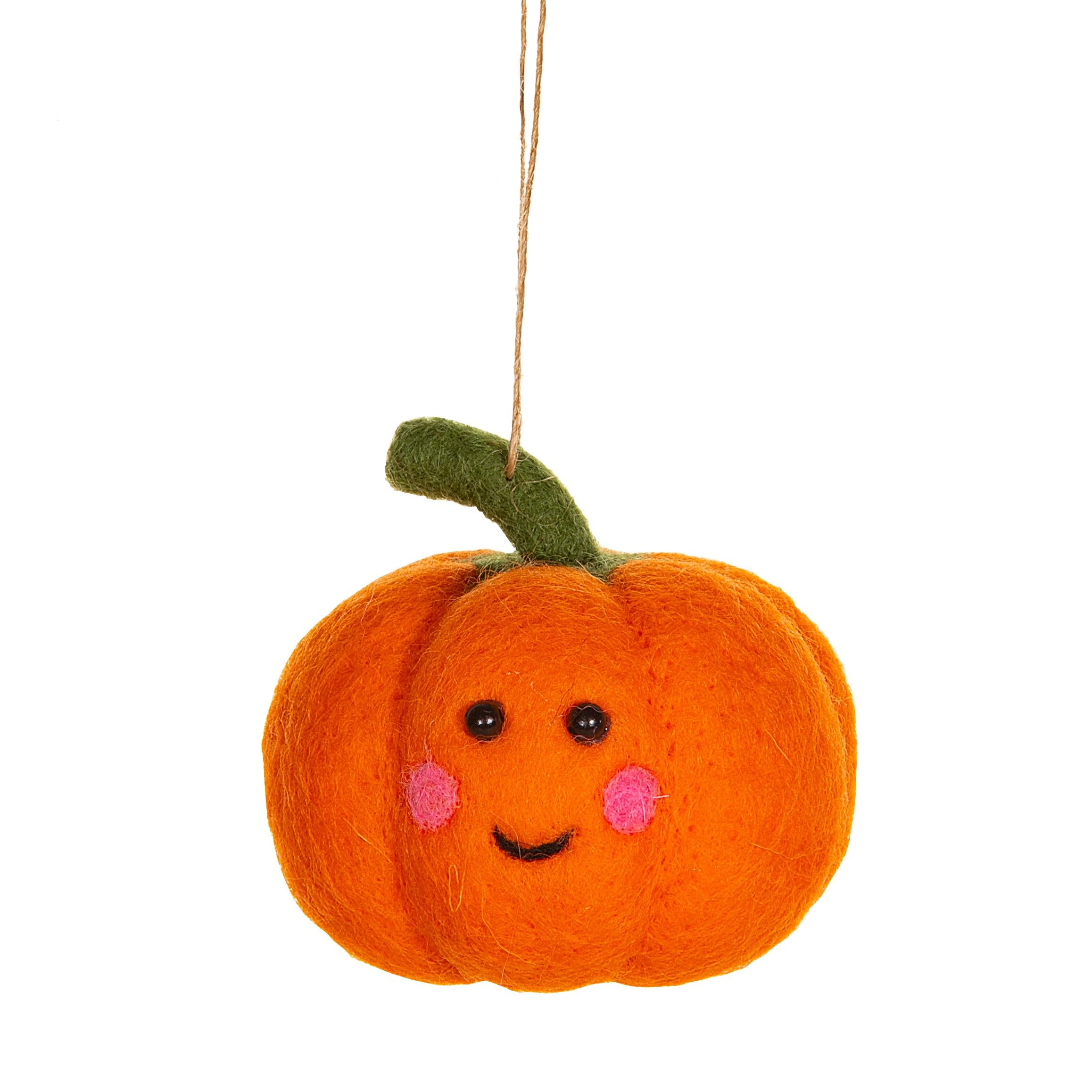 Sass & Belle Multicoloured Happy Pumpkin Felt Hanging Decoration
