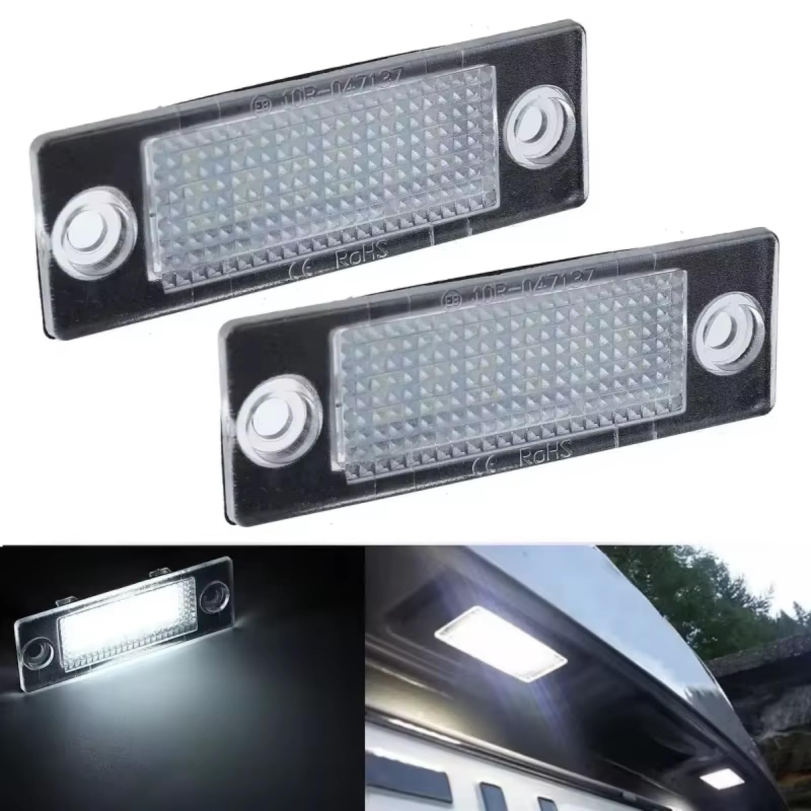 Iluminación Matricula Vehiculo Compatible Con VW Para Para Golf Para Passat, 2 Lámparas De Luz De Matrícula De 6500 K, Accesorios.