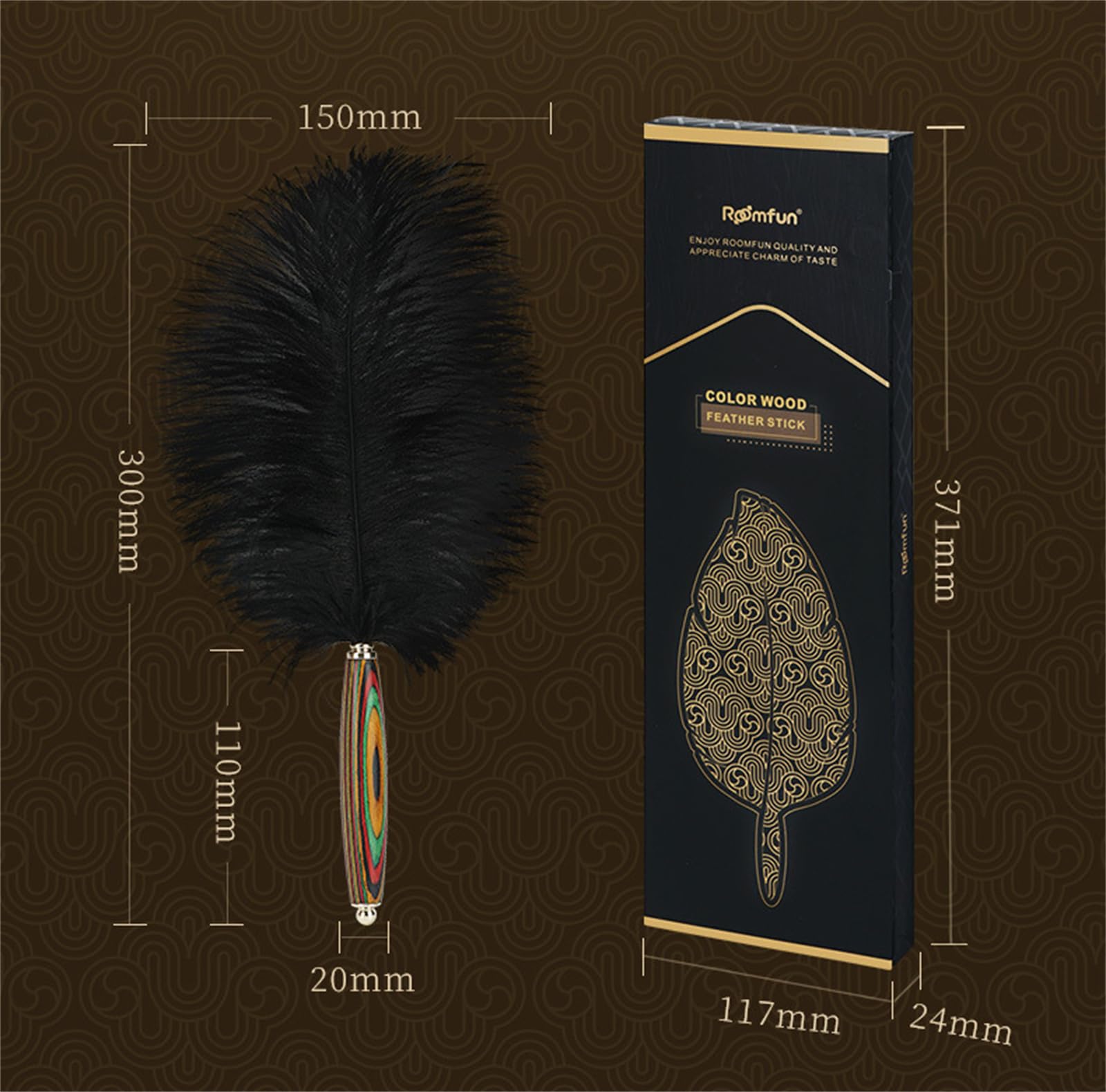 Jeu de rôle Chatouiller Romantique Flirter Plume SM Couple Sex Toys Formation Jouets Plume D'autruche Teasing Jouets avec Manche Court En Bois Coloré