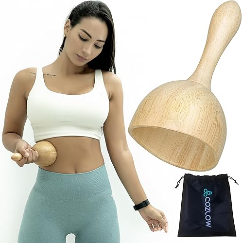 Miniatura 8 de COZLOW Kit completo 6 en 1 de herramientas de masaje de terapia de madera  Kit de Maderoterapia herramientas de terapia de madera para moldear el