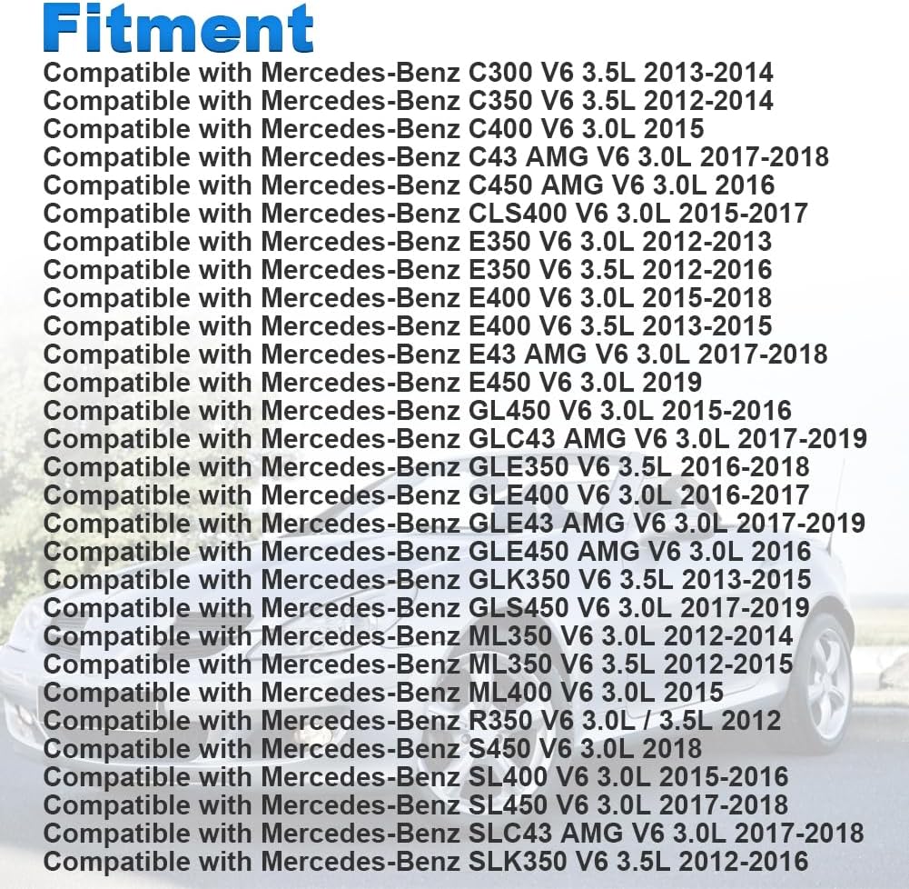 Belt Tensioner Assembly with Pulley Compatible with Mercedes-Benz C300 2013-2014 C350 C400 GLE350 GLE400 ML350 2012-2015 GLK350 2013-2015 3.0L 3.5L V6 Replacement for 2762000170 2762000370