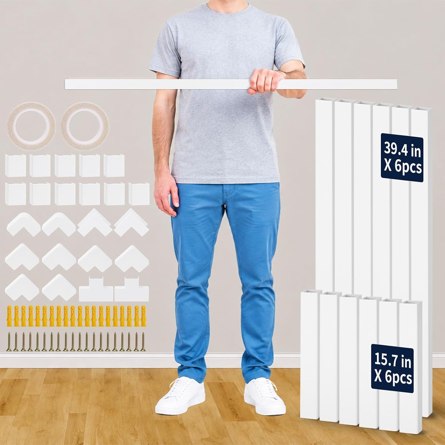 Kit para cubrir cables de 330 pulgadas blanco miniatura 1