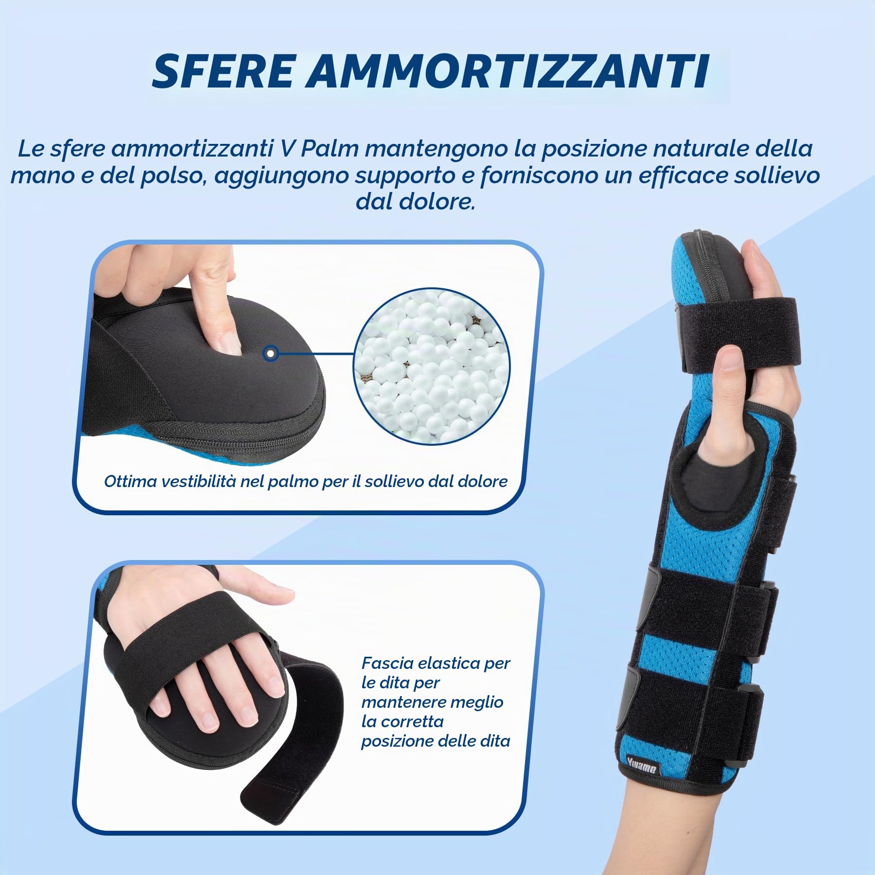 Supporto notturno per mano a riposo, tutore polso per tunnel carpale, tendinite, supporto per polso e mano per lesioni al polso, tendinite, mano colpita da ictus, Mano destra, M