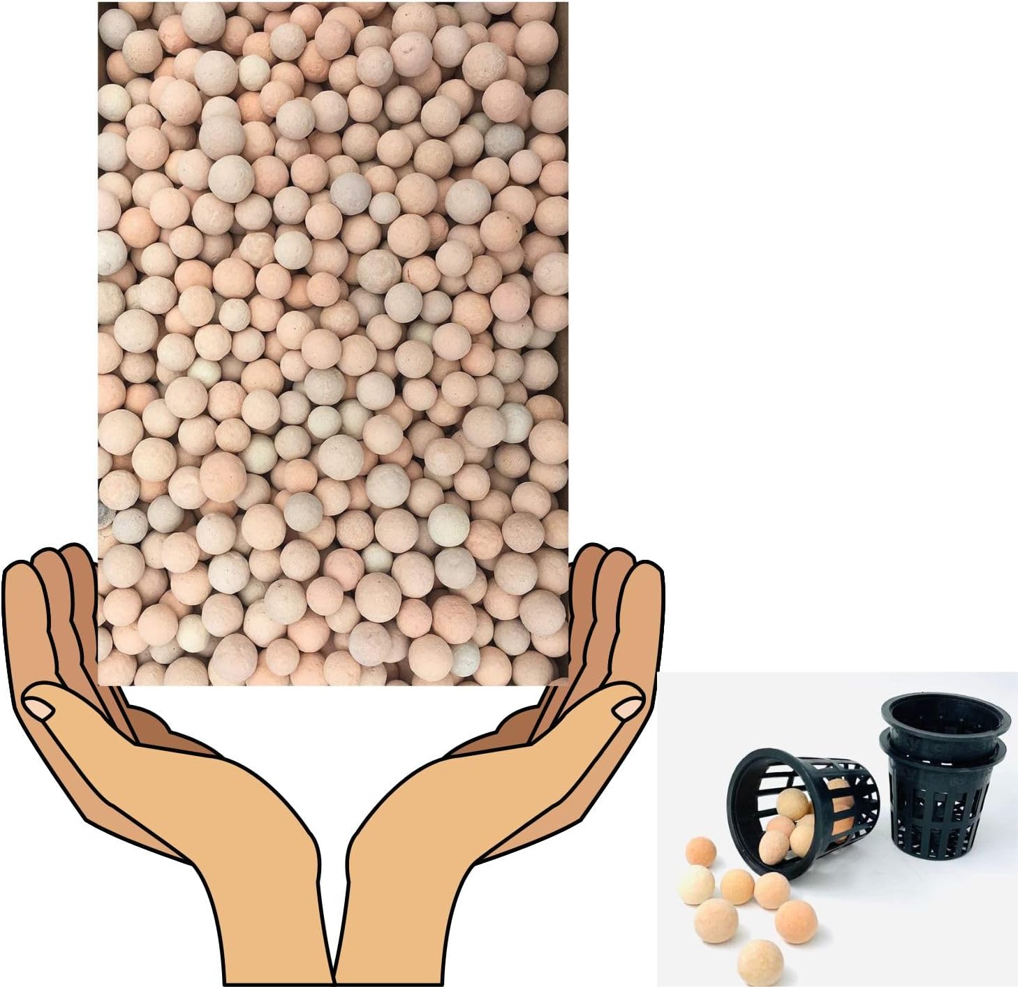 City Greens Leca Clay Balls for Hydroponics, Aquaponics, Orchids, Soil, Aeration, Decoration - 3 litres (1.5 Kgs)