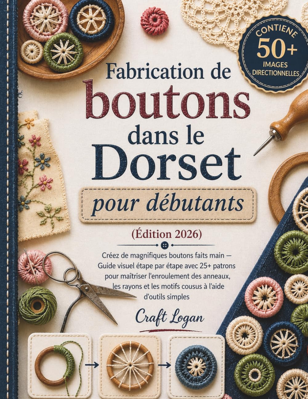 Fabrication de boutons dans le Dorset pour débutants Édition 2026: Créez de magnifiques boutons faits main — Guide visuel étape par étape avec 25+ ... et les motifs cousus à l'aide d'outils simple