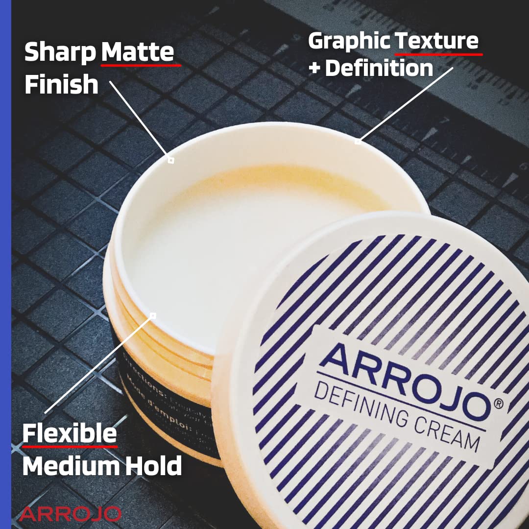 ARROJO Defining Hair Cream – Hair Styling Cream to Add Texture & Definition – Forming Cream w/Beeswax & Lanolin Wax – Hair Products for Men & Women for All Hair Types (1.7 oz) - Image 4