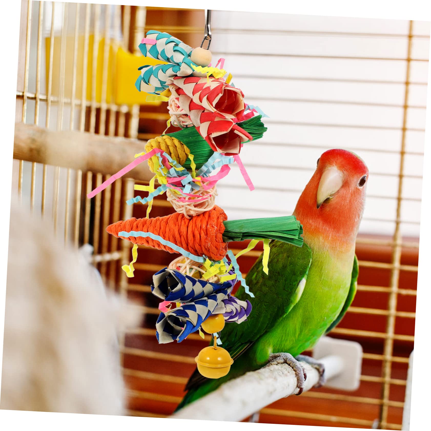 BESPORTBLE 5pezzi Giocattolo Da Masticare Per Pappagalli Accessorio Per Cage Decor e Salute Adatto Per Uccelli Di Piccole e Medie Promuove Attività Fisica e Benessere